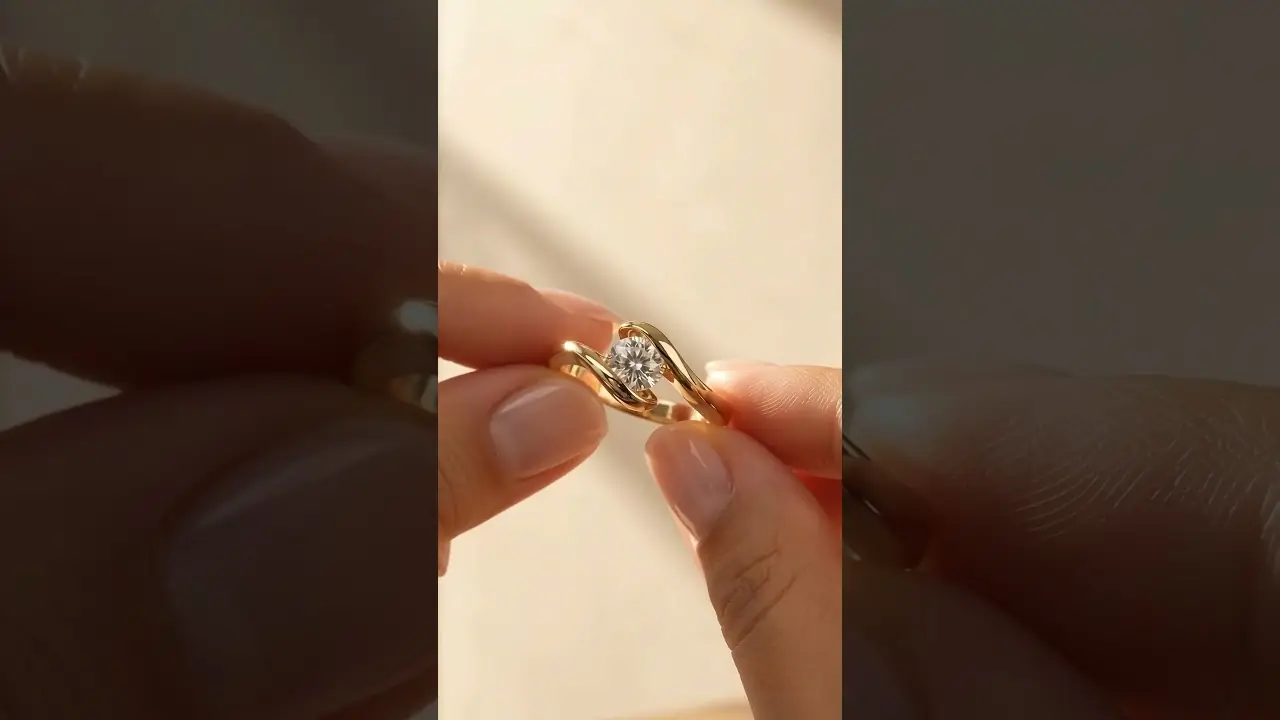Luxury Gold Ring cinematic AI ad