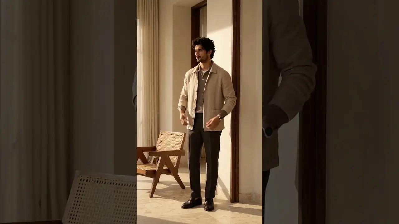 Quiet Luxury menswear cinematic AI ad