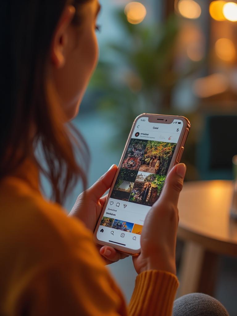User browsing Instagram Reels on phone